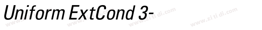 Uniform ExtCond 3字体转换
